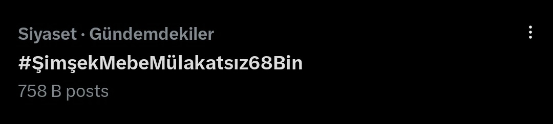 Cehaletin bedelini ödememek için 68 bin Öğretmen atamak lazım!

An itibariyle 758.000 tweet atıldı!
Öğretmen ataması yapılsın!
Mülakat kaldırılsın!
Liyakat ile atama yapılsın!
68.000 sözü tutulsun!

#ŞimşekMebeMülakatsız68Bin