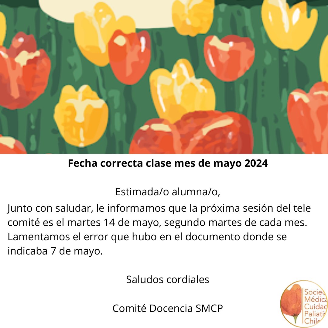 Sociedad Médica de Cuidados Paliativos - Chile (@paliativoschile) on Twitter photo 