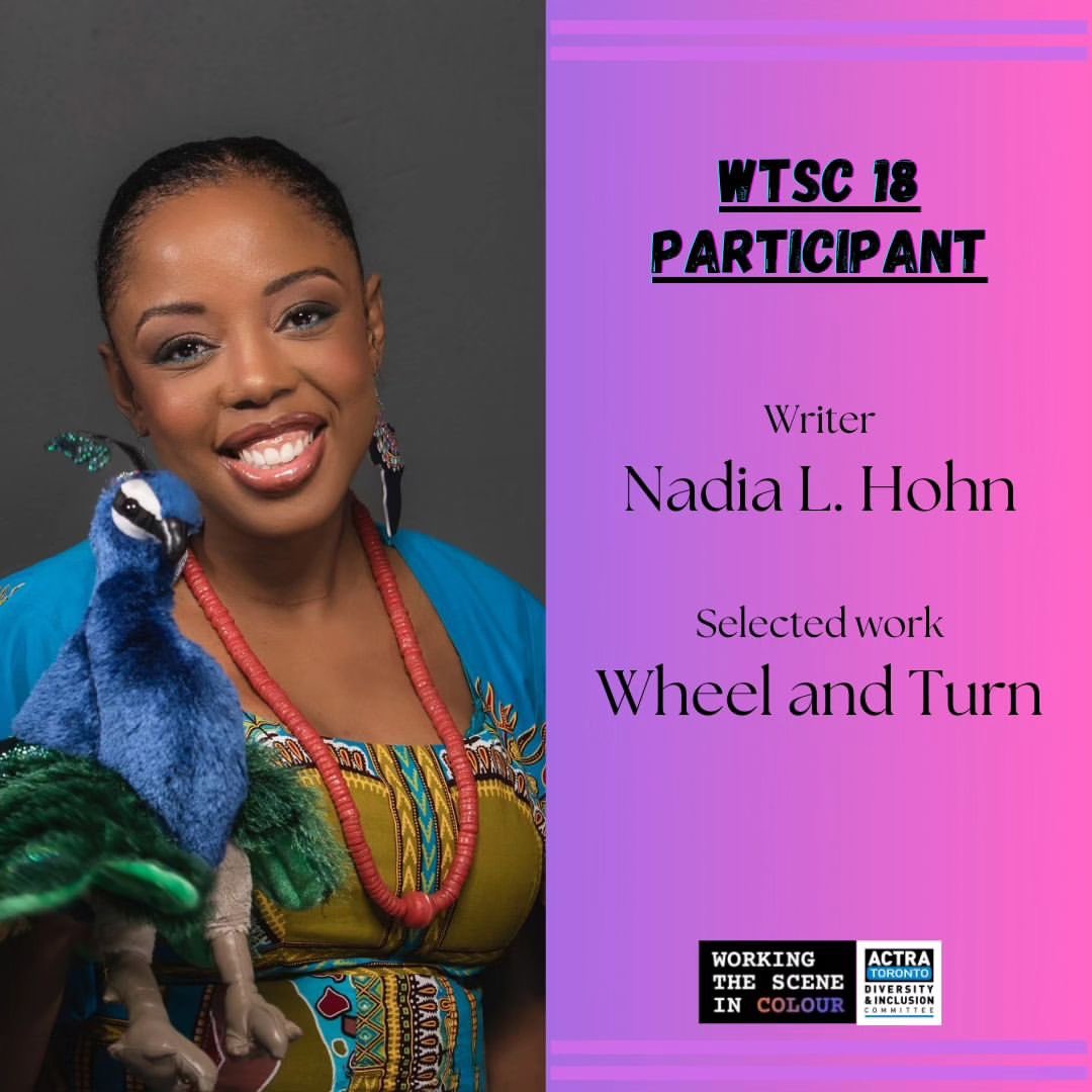 #SOTHISJUSTHAPPENEDnlh A scene 🎬 from #WheelandTurn, a play that I wrote, was selected for an upcoming table read for #WorkingtheSceneinColour. Please join us on May 23 at 7pm ET on Zoom. Stay tuned for link. For more details instagram.com/p/C6pP2KaMWMy/… @ACTRAToronto #wtsc