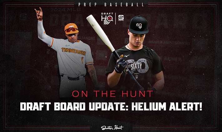 𝗗𝗿𝗮𝗳𝘁 𝗕𝗼𝗮𝗿𝗱 𝗨𝗽𝗱𝗮𝘁𝗲: 𝗛𝗲𝗹𝗶𝘂𝗺 𝗔𝗟𝗘𝗥𝗧! 🎈 @ShooterHunt digs into the recent Draft Board update and highlights a handful of helium names to know. 📝 📌 #MLBDraft 📈 loom.ly/5krbMnU | @PrepBaseball