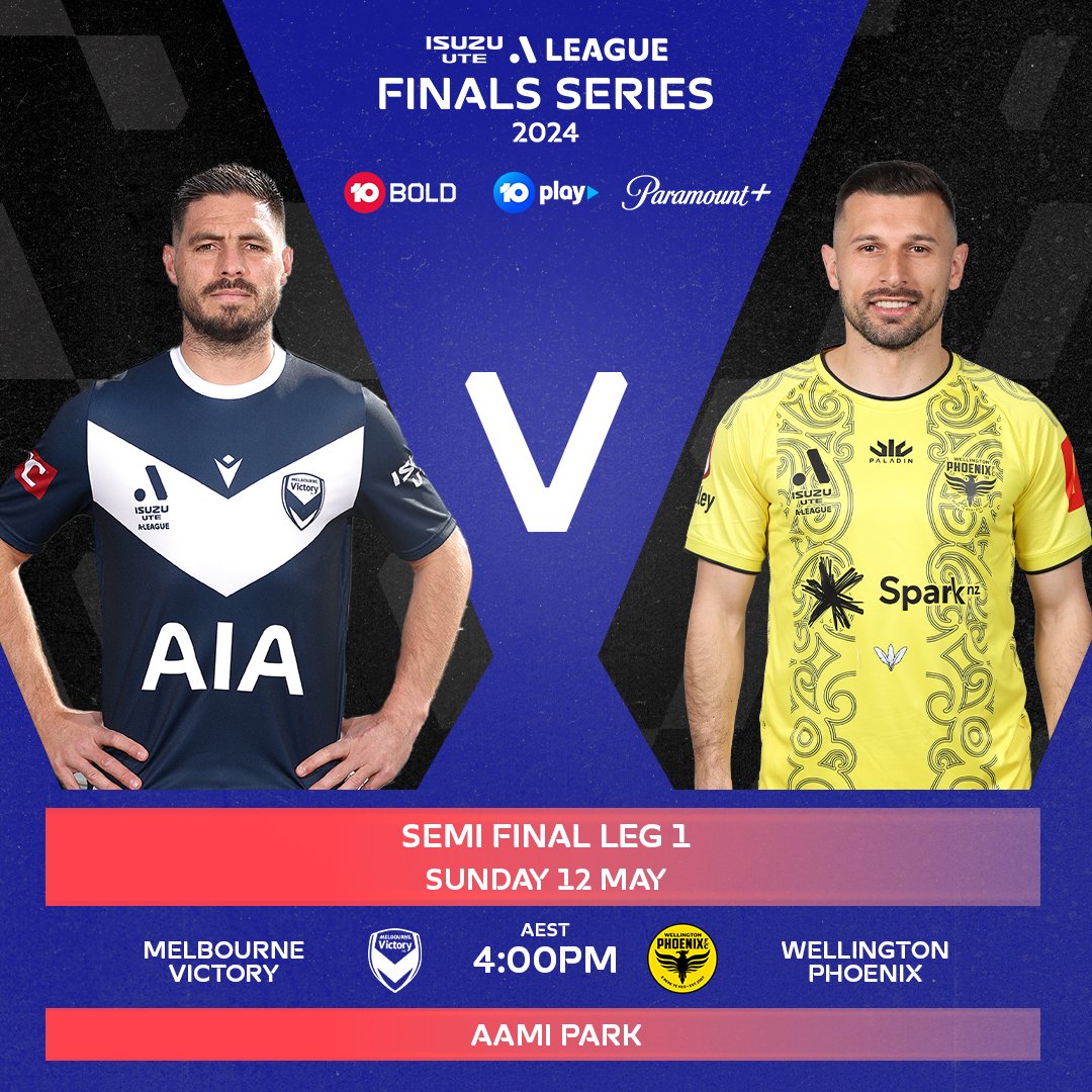 .@gomvfc. @WgtnPhoenixFC. Semi Final. AAMI Park will be rocking 🤩👏 Book your seat now 🎟️ bit.ly/4a9IyAh #ALM