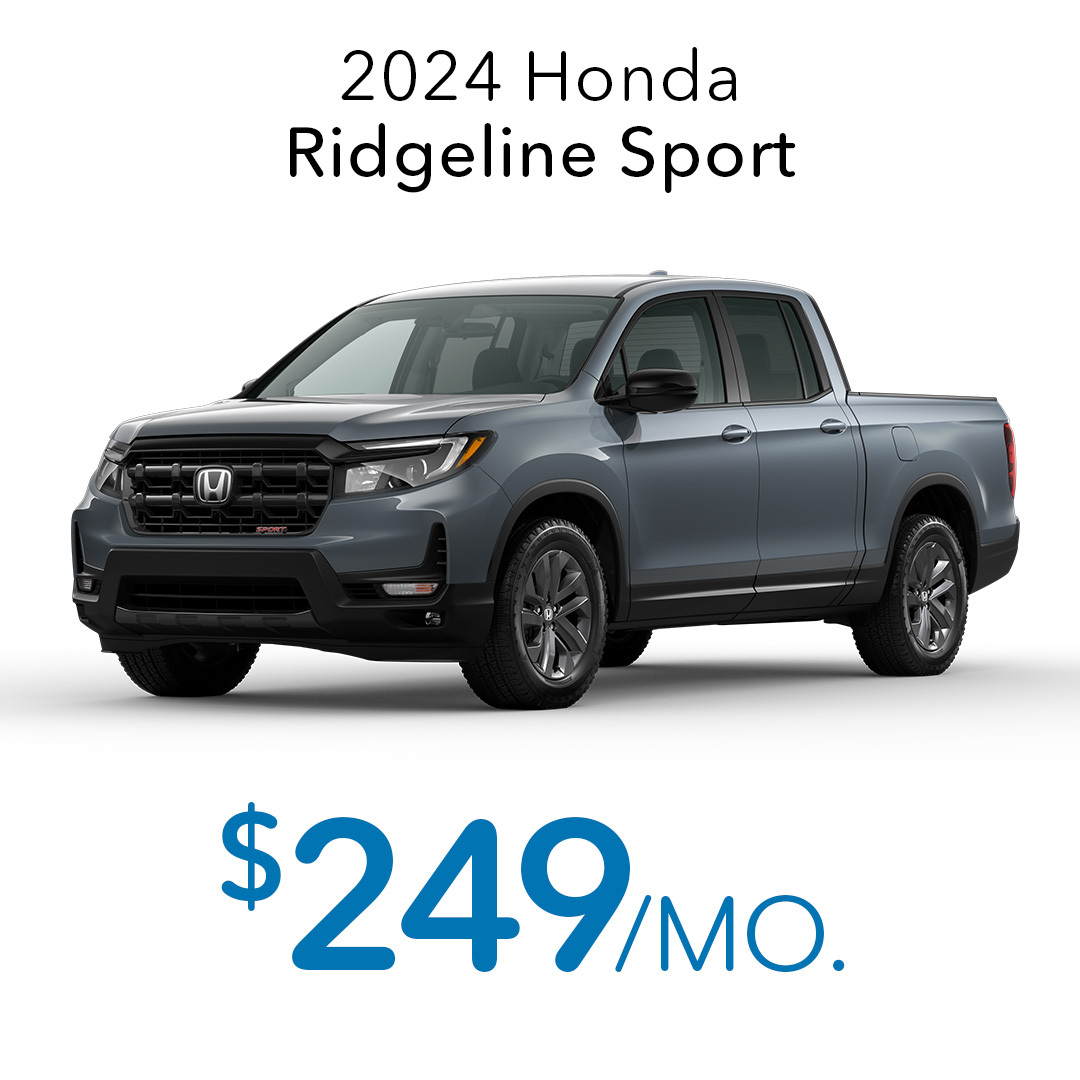 Don't let this deal pass you by! Drive home the 2024 Honda Ridgeline Sport for just $249 a month. Get behind the wheel of rugged versatility and unbeatable value today!
#OceanHondaofBurlingame #HondaRidgeline