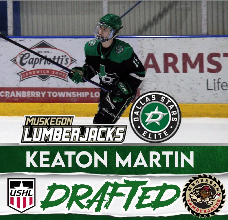 Congratulations to 15Os Keaton Martin on being drafted in the Phase I USHL Draft by the Muskegon Lumberjacks! 💚🖤

#gostarselite #elitedna #GreenHelmets