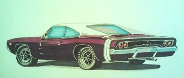 #MusclecarMonday #Charger #mnartists #drawingcars