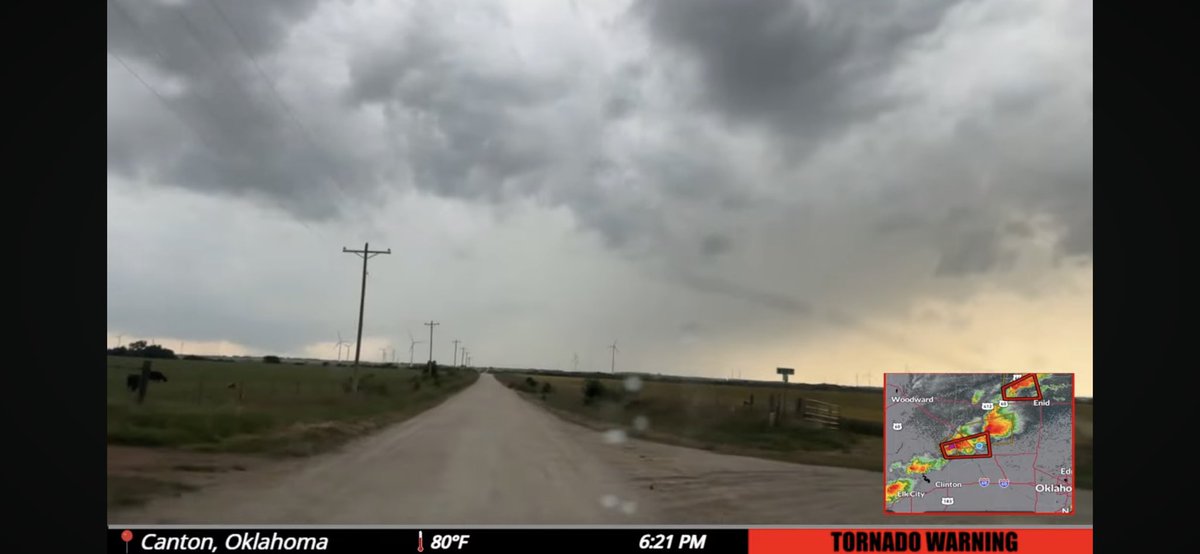 Closing in on the newly tornado warned Oakwood, Oklahoma supercell! Live NOW on stream: youtube.com/live/c8qmvmkad…