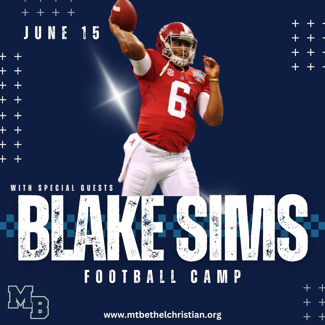 We consider @blakesims family. He rewrote the record books at Alabama. Blake changed the game. Now, he can do that for your young athlete. Make the decision today to help your child get one step closer to their achieving their dreams! #CollegeFootball #RollTide #BamaFactor