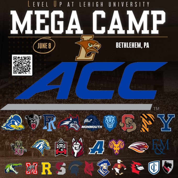 More schools attending= more opportunities! Come compete and get evaluated by some of the best schools across the country! LEVEL UP! @LehighFootball lehighsports.com/sports/2013/6/…