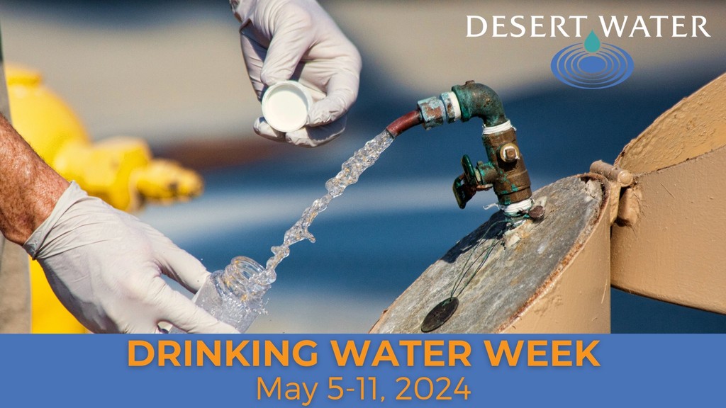#DrinkingWaterWeek highlights the importance of a safe water supply. DWA tests thousands of samples a year in our state-certified lab to ensure water quality for our customers. Learn more at dwa.org/reports. #DesertWater #PalmSprings #CathedralCity #DesertHotSprings