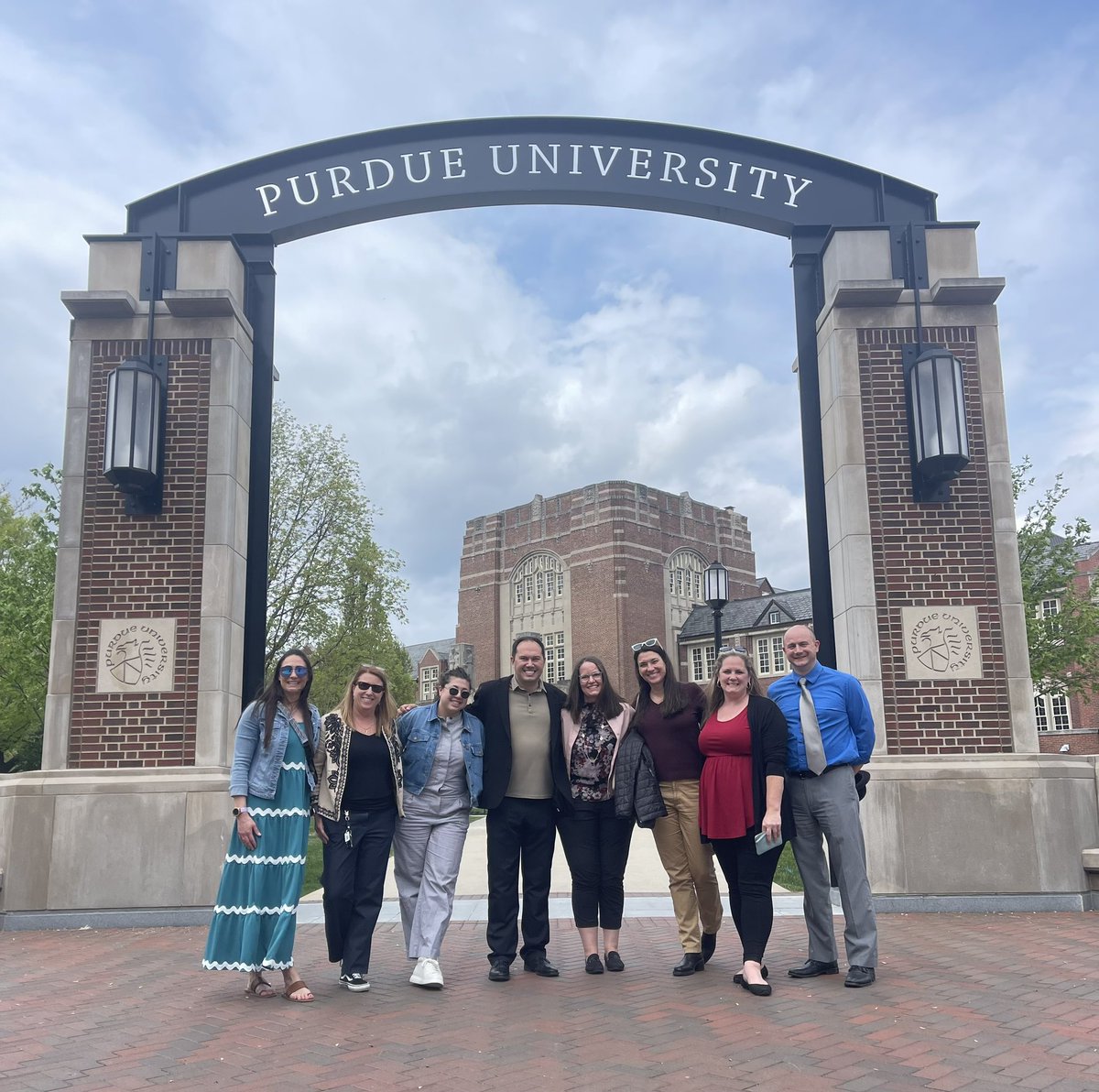 I always stop at the same places when I walk to class at @PurdueEDU. After we dismissed, my class and I took a walk together. So fun being on campus. Not long ago, I was the student here! #ProfessorLife #BoilerUp