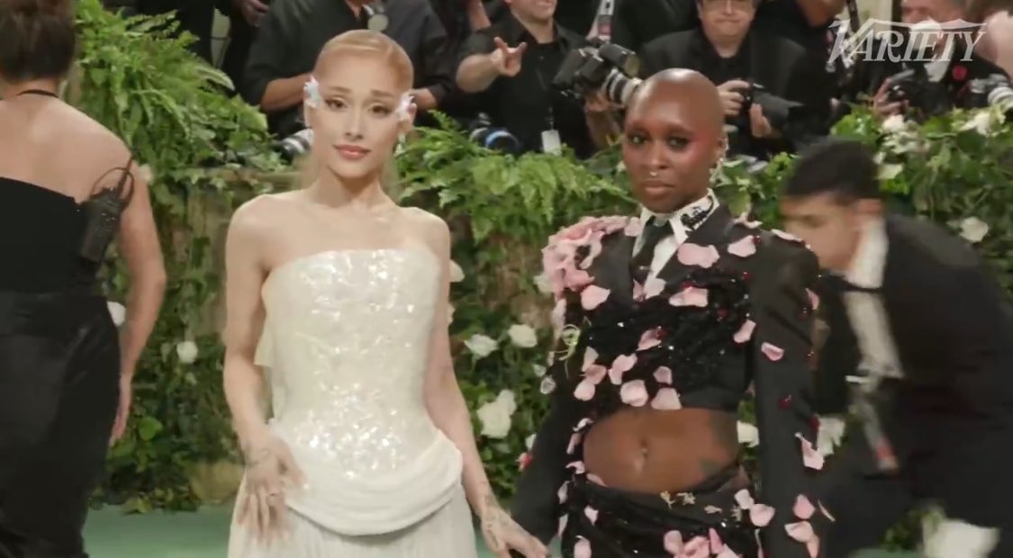 Ariana Grande & Cynthia Erivo  at the #MetGala