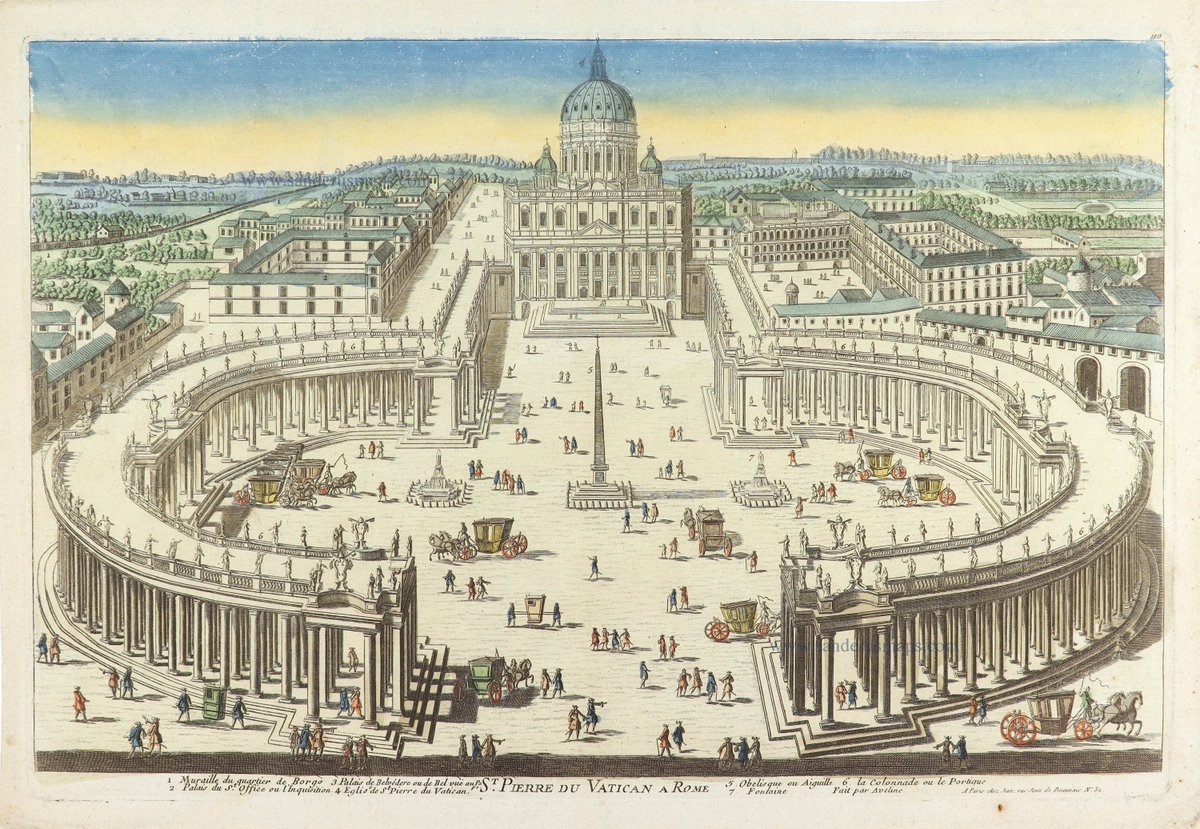 St. Peter, Vatican by Aveline, published in Paris by the Jean family. c. 1780 Credit: vatikanischemuseen.com