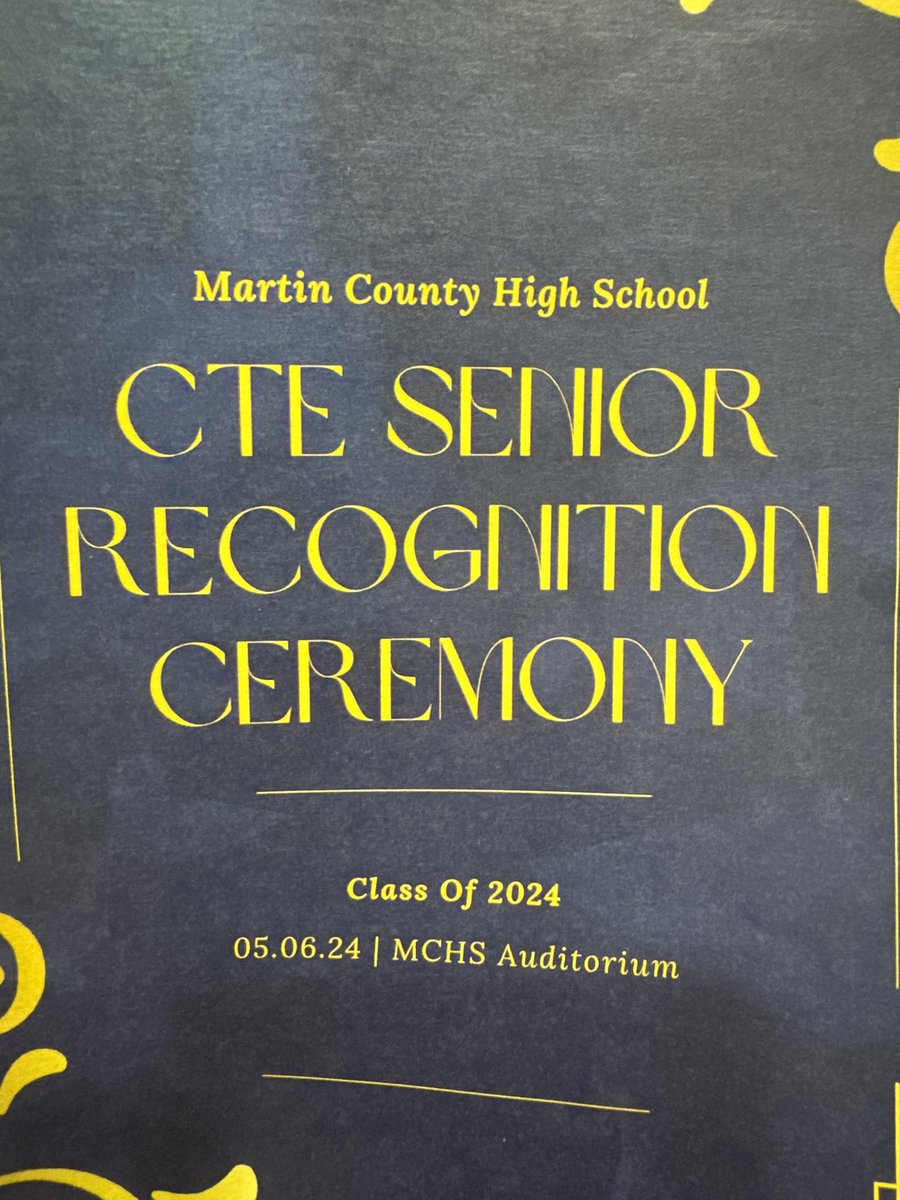 Congratulations to all of the CTE Seniors who were recognized tonight!  Special thank you to our amazing CTE teachers for supporting and cheering on our kids!  
#MCSDBetterTogether
@MCSDFlorida