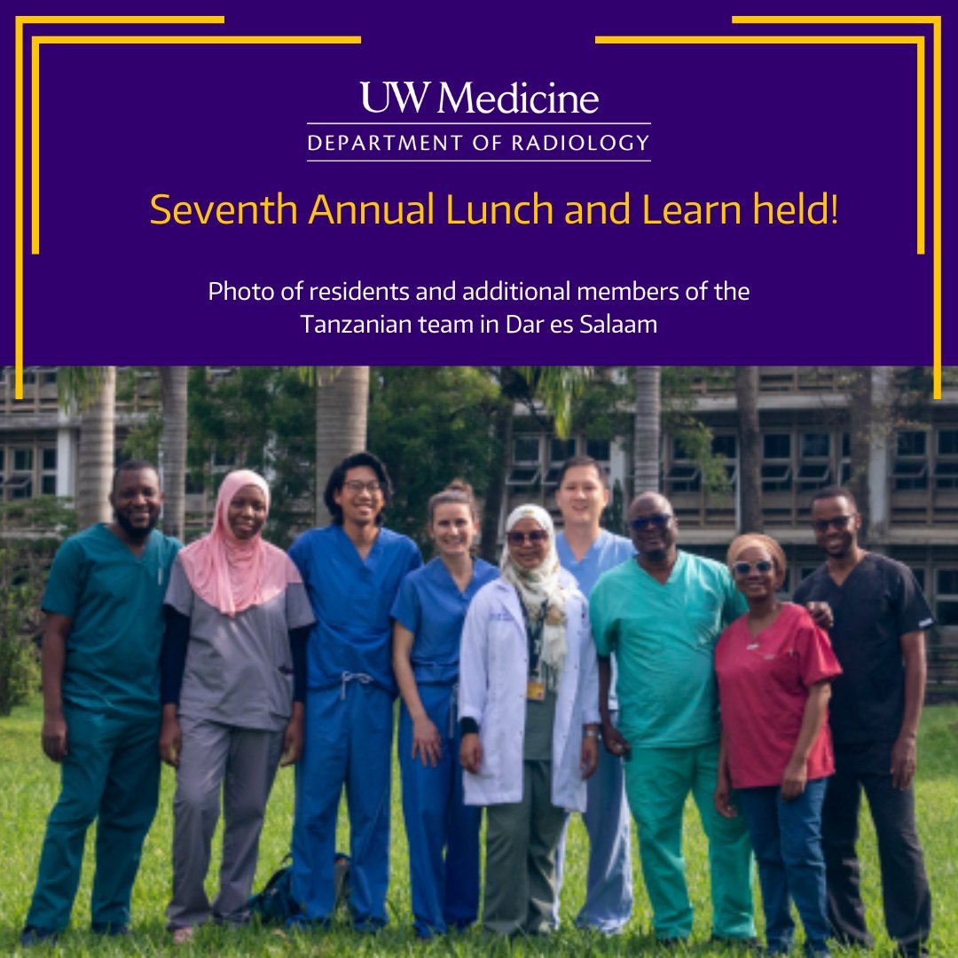 Over two dozen alumni, faculty and trainees attended our Seventh Annual Lunch and Learn last week! Trainees regaled us with stories of their global health experiences in Tanzania with Road2IR, training radiology residents in Kenya, and attending RSNA. #UWRadiology #UWMedicine