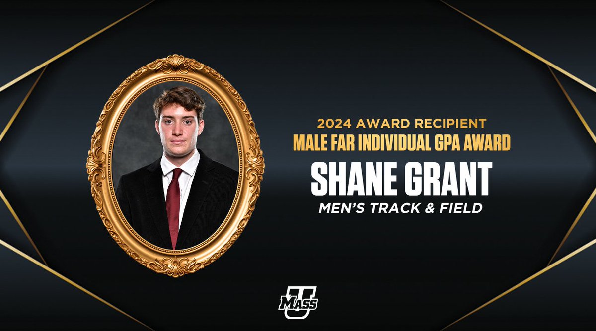 The honors for Male F.A.R. Individual GPA Award goes to... Aaron Bohlinger 👉 @UMassHockey Shane Grant 👉 @UMass_XC_TF #SAMYS2024 | #Flagship🚩