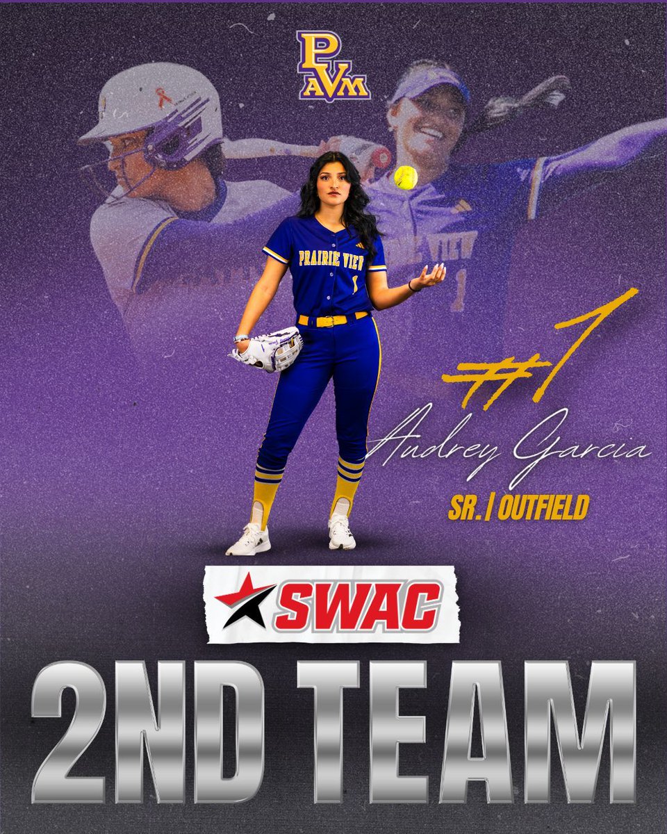 PVAMUSB: Congratulations to Audrey Garcia for her exceptional talent and hard work, earning her a spot on the All-SWAC second team! 🥎🌟 #PVSoftball #AllSWAC #SecondTeam