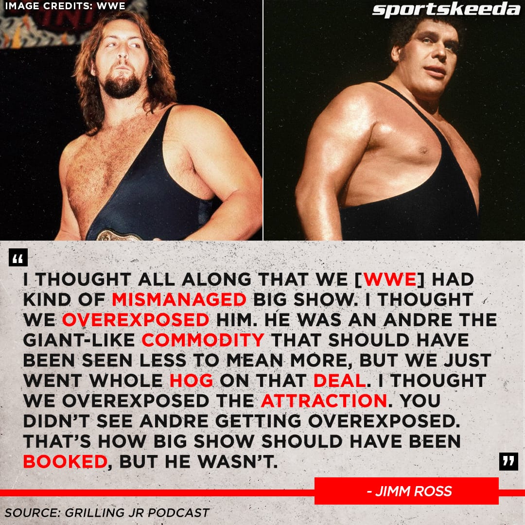 #JimRoss says #WWE should have used #BigShow as a special attraction like #AndreTheGiant.