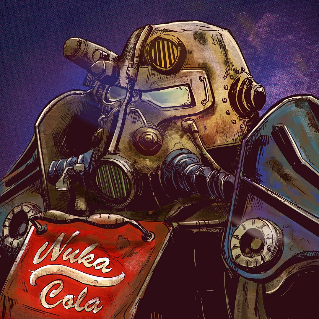 T-60. Power Armor.

Lore:
Customized chestplate stolen from Nuka-Cola fridge:D

#fallout #falloutfanart #falloutfan #falloutartwork  #helmet #scifi #falloutonprime  #powerarmor #brotherhoodofsteel #t60powerarmor #art #fallout4 #fallout4fanart #fallouttvshow #fallout76