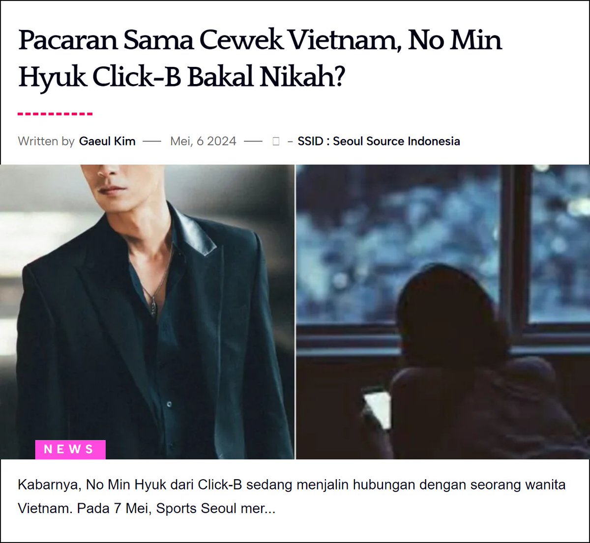kpopdankdramaid's tweet image. #NoMinHyuk #ClickB #KPopRomance #VietnamLove
Baca: seoulsourceid.rf.gd/pacaran-sama-c…
✨gaeul.rdz