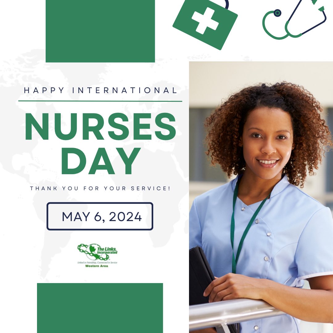 On National Nurses Day, we celebrate the hard work and dedication of all nurses. Your commitment to helping others is truly inspiring. Happy National Nurses Day! #NationalNursesDay #WALinks #linksinc #InternationalNursesDay