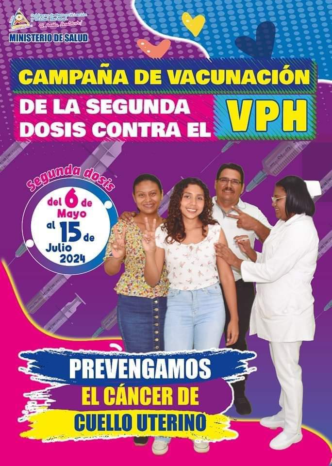 NICARAGUA 🇳🇮 El @MinsaNicaragua Hizo el Lanzamiento oficial éste Lunes #06Mayo De la Campaña de Vacunación de la Segunda dosis contra el Virus de PapilomaHumano (VPH) #Nicaragua #SoberaníayDignidadNacional #BuenGobiernoSandinista