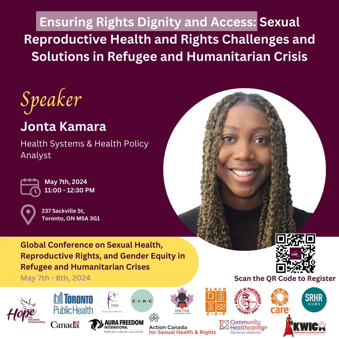 Join me tomorrow! ⏰: 11 AM EST Online registration: us06web.zoom.us/meeting/regist… @HopefulRefugees @YACT_Africa @JHUGenViol #SRHR #GBV #GBVSR