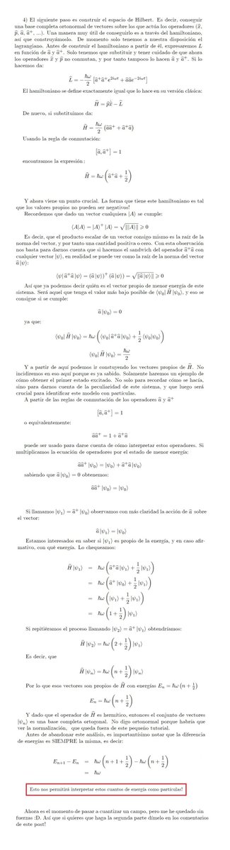 Tutorial para cuantizar un campo (parte 1)