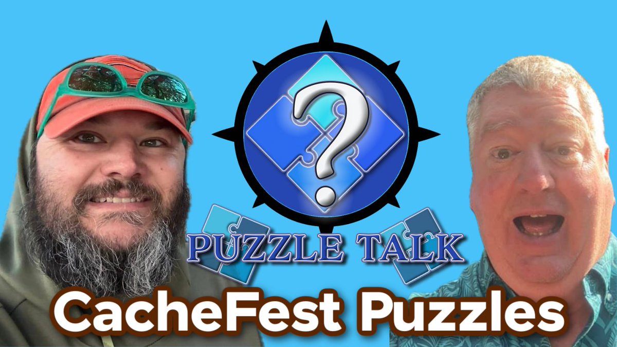 Geocachetalk's tweet image. On May 7th, at 8pm CDT, join Charles and Tom for a very unique Puzzle Talk!

This is going to be a very interactive show. We want to hear from listeners about what kind of puzzles they want to see at CacheFest.

youtu.be/jEjrk4qpAEM

#geocaching #geocache #geocachetalk
