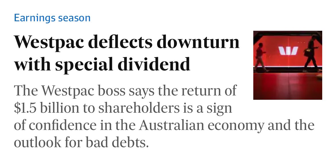 Truly delusional, last quarter GDP growth was 0.2%, per capita recession, falling retail sales, inflationary pressures meaning higher rates or higher for longer, yet CEO of Aussie big four bank leveraged 20x is 'confident' in Aussie economy, bank's bad debts 🤦‍♂️ #ausbiz #Westpac