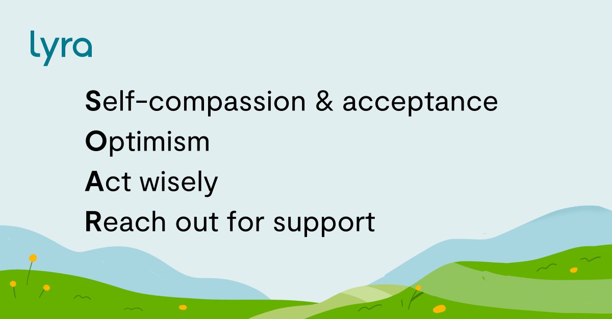 Are setbacks holding you back? Overcome obstacles and build resilience with S.O.A.R. technique: 1️⃣ Self-compassion and acceptance 2️⃣ Optimism 3️⃣ Act wisely 4️⃣ Reach out Setbacks are opportunities for growth! bit.ly/4bkQkIr 💪🚀 #MentalHealthAwarenessMonth