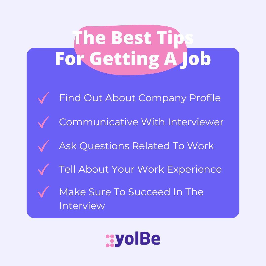 Career Boost Alert! 🚀 

Elevate Your Job Hunt Game with These Proven Strategies: Ace Interviews, Showcase Experience, & Land Your Dream Job! 💼✨

#yolBeCares #JobHuntTips #CareerTips #JobSearchSuccess