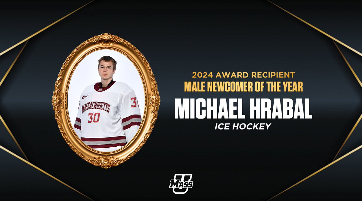 This year's Male Newcomer of the Year is... Michael Hrabal 👉 @UMassHockey #SAMYS2024 | #Flagship🚩