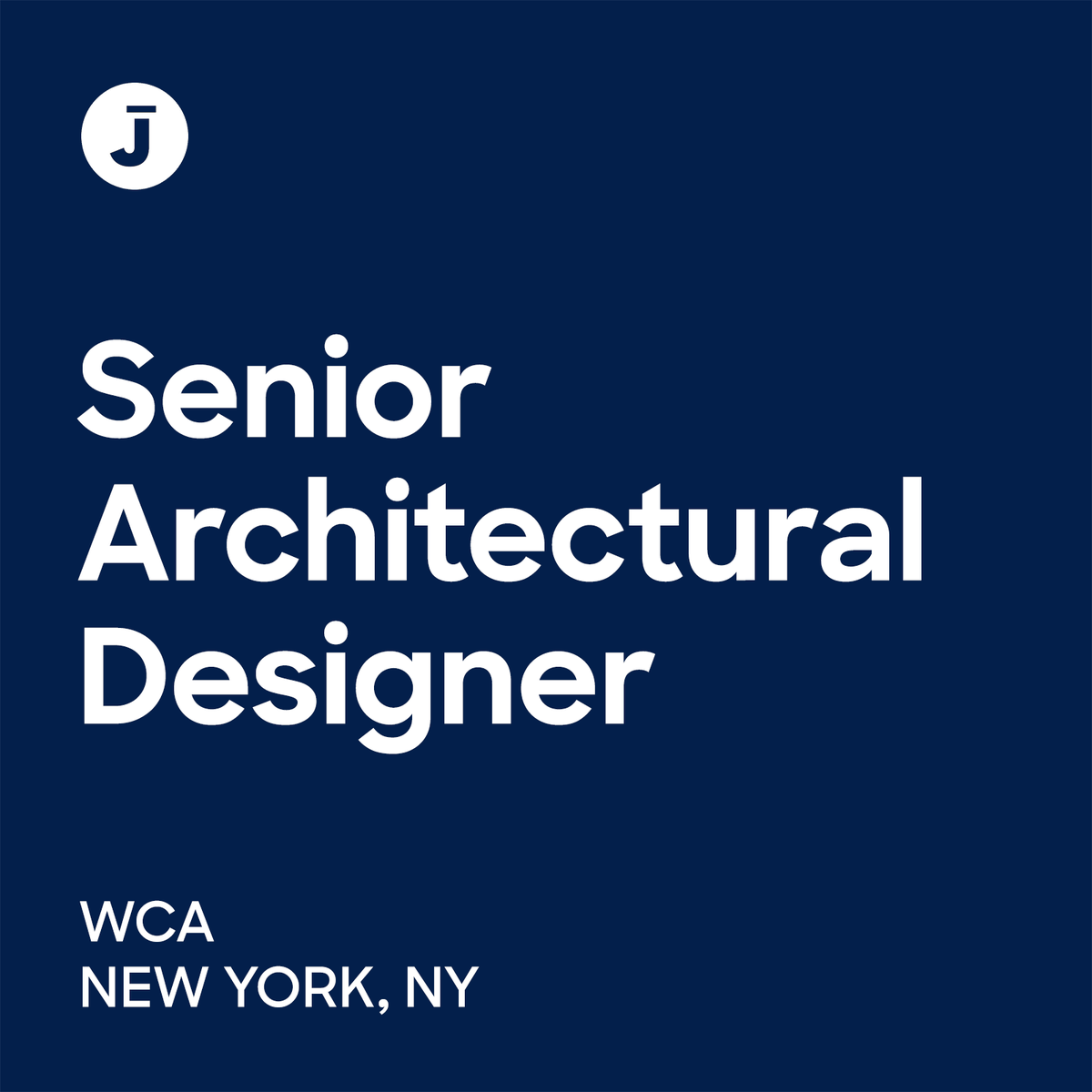 Today's Employer of the Day is WCA – West Chin Architect. They're currently hiring a Senior Architectural Designer in New York City.

arcnct.co/3wr8QjK

#ArchinectJobs #ArchinectEOTD #ArchitectureJobs #NewYorkJobs #NYCJobs