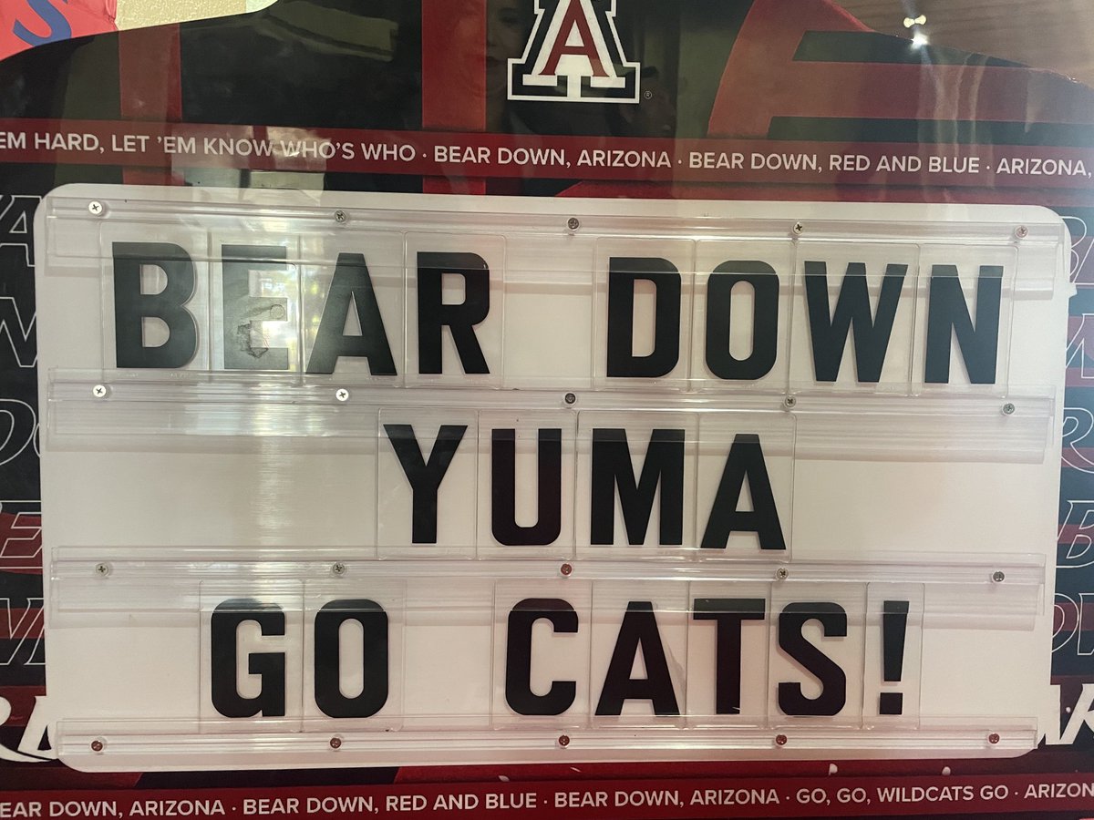 Looking forward to meeting some Wildcats here in Yuma for Caravan stop #2! 🐻⬇️ Go Cats! ⁦@AZATHLETICS⁩