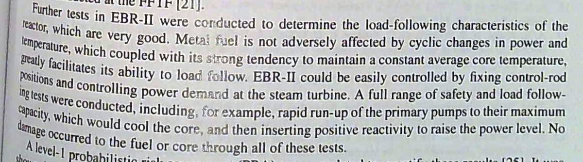 EBR II Load Following From 'Fast Spectrum Reactors' by Waltar, Todd and Tsvetkov EBR II is a great example of the verification of the load following characteristics of liquid metal cooled fast spectrum reactors