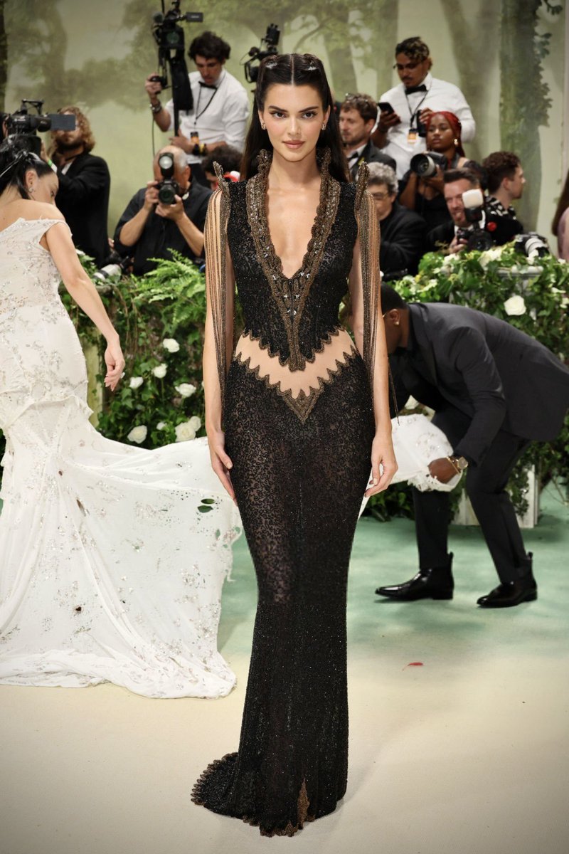 kendall at the 2024 met gala wearing 1999 achive givenchy by alexander mcqueen