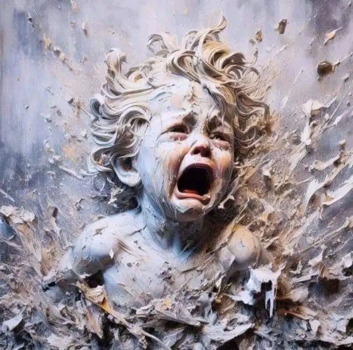 El grito de Gaza.
Obra del artista tunecino Omar Esstar. #LaPazEsElCamino