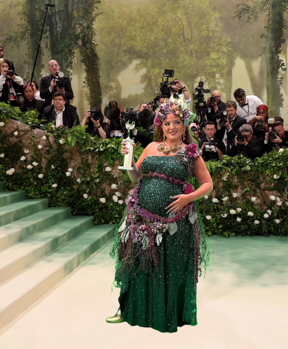 Leighanna-Jean Gruthers has arrived at the Met Gala. 💐🌿