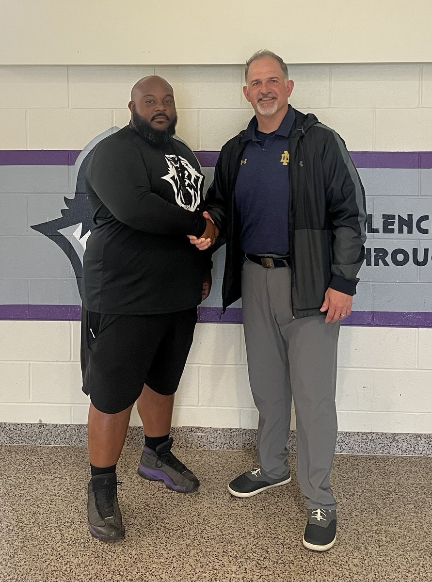 Another great visit with @CoachJoeRudolph from @NDFootball. Thank you for the wisdom you imparted today and for being intentional with your time spent with us @SouthGarnerHS. @RecruitsSg @SouthGarnerFB @SouthGarnerAD @ThePrincipalFai