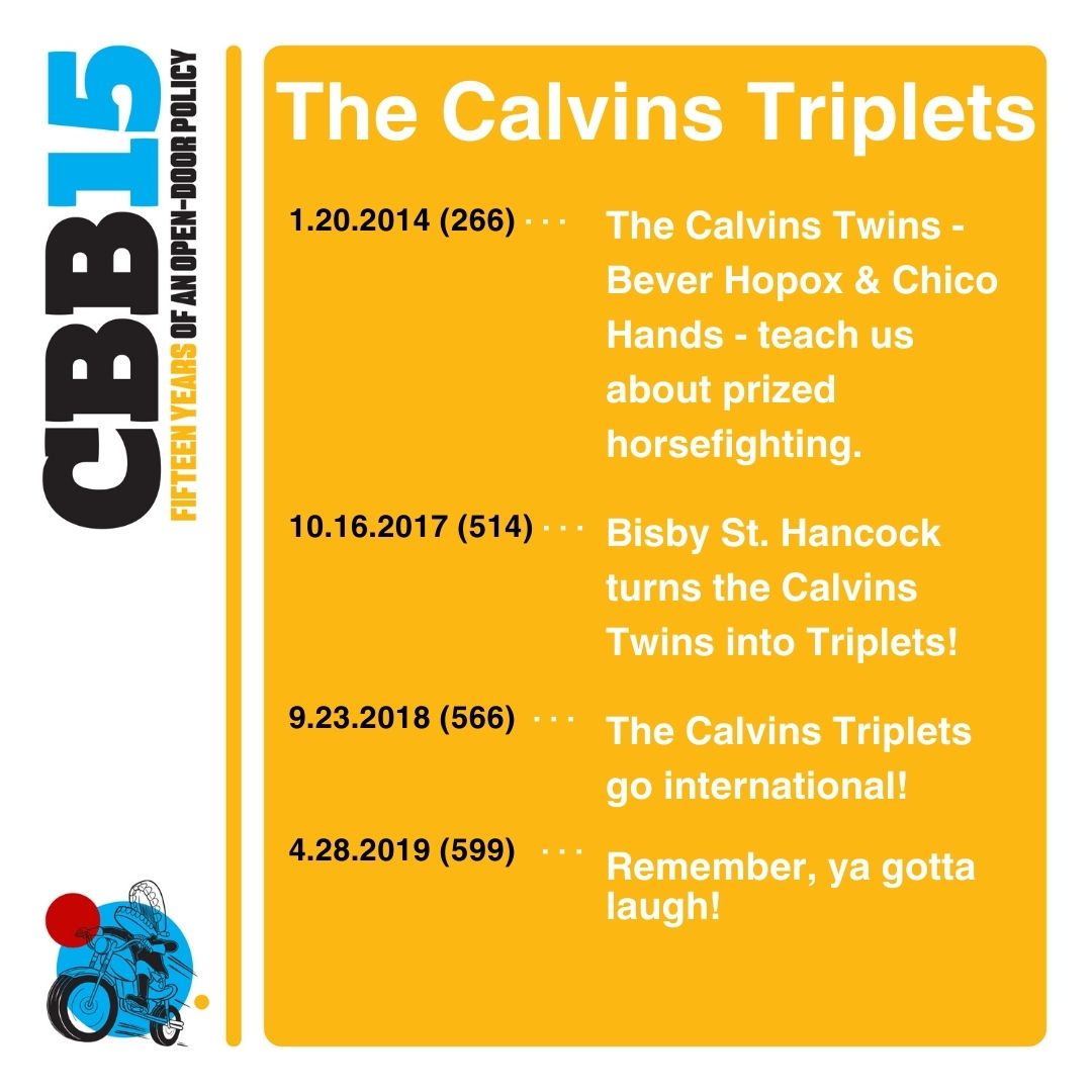 Happy 15th b-day to Comedy Bang Bang! Here's a little timeline of Calvins Triplets earliest appearances. @earwolf @ComedyBangBang