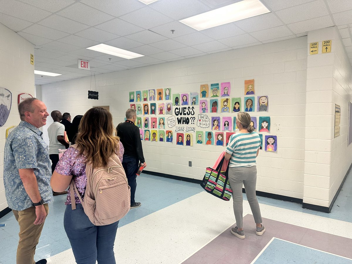 GUESS WHO? This wall of teachers was a big hit to kick off #TeacherAppreciationWeek Our teachers were captivated! There were many moments throughout the day where multiple teachers had stopped to collaborate and figure out who is who! Great job Mrs. Cable! #TitanStrong