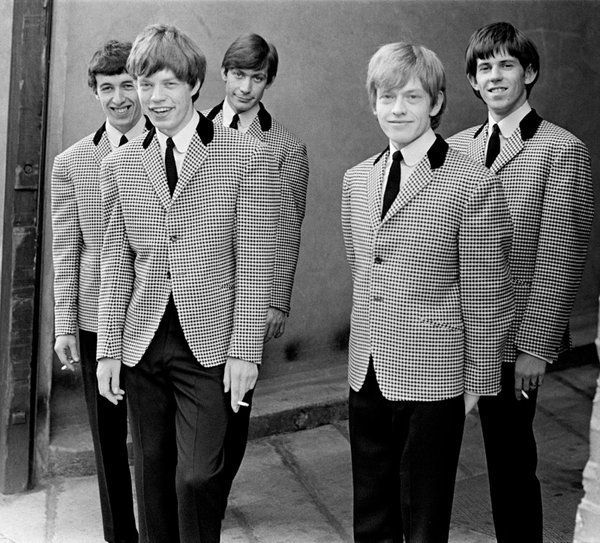 The Rolling Stones having a smoke before their TV debut in 1963.