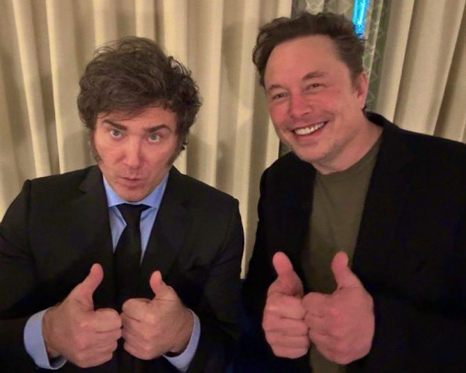 Elon Musk is with President of Argentina Javier Milei this evening