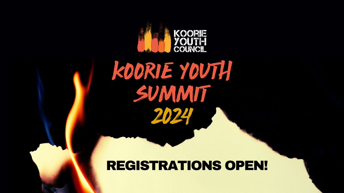 General Registrations now open for the 2024 Koorie Youth Summit! Join us for a gathering of Aboriginal and Torres Strait Islander youth aged 18-28 in Victoria! Engage in discussions, cultural programs, and networking in Naarm/Melbourne. Register via the link in our bio.