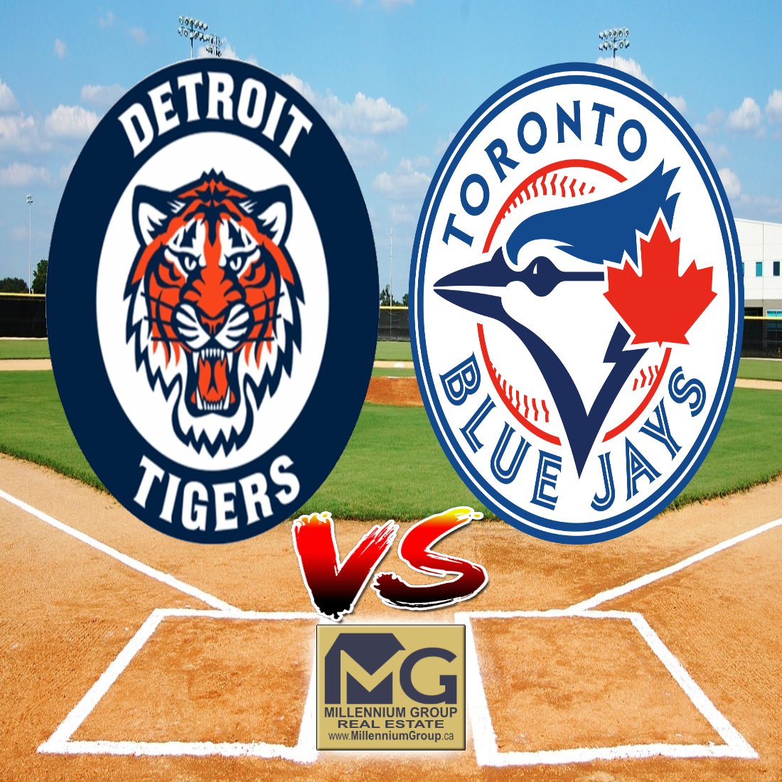 Toronto Blue Jays take on the Detroit Tigers. First pitch 1 PM ⚾️ #BlueJaysBaseball #SaturdaySports #MLBSaturday #TonyCutroneRealtor #MillenniumGroupRealEstate #FREEHomeEvaluation #FREEHomeStaging #FixAndFlipExpert #WeSellForMore #TonySellsGTA #KendraCutroneSRES #RealEstateMaple