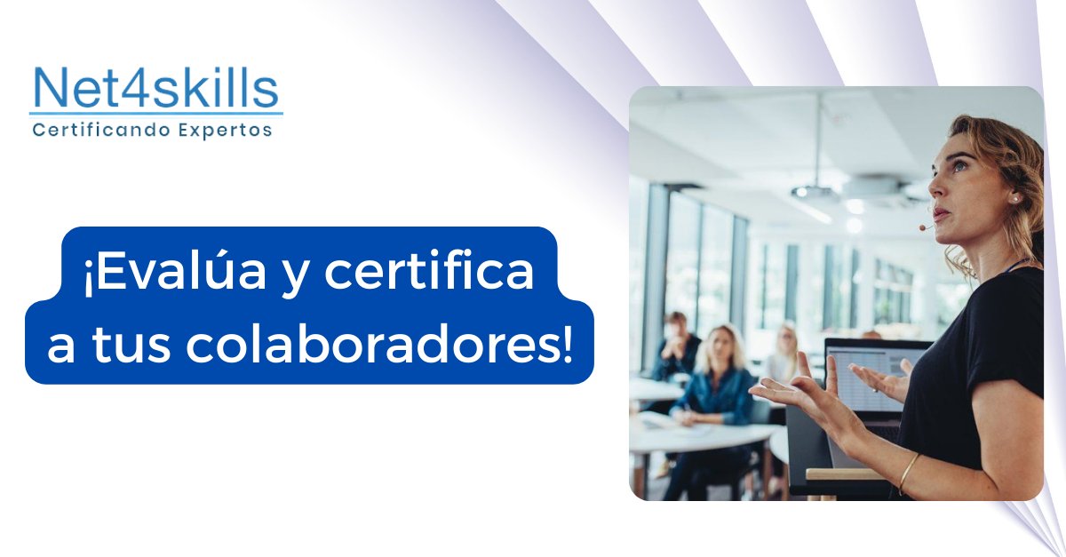 Conoce el nivel de conocimiento de tus colaboradores en temas de #TI con #Net4skills 👨‍💼. A través de nuestras evaluaciones personalizadas podrás identificar las áreas de oportunidad de tu equipo de trabajo para superar las brechas de conocimiento 💪📈. hubs.la/Q02vYVpN0