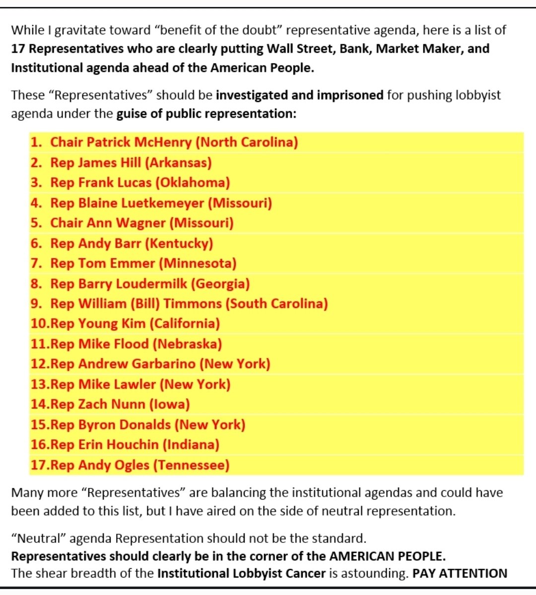 @HesterPeirce belongs on this fraudster list

She's just in a different branch, playing a pivotal and complimentary role, to facilitate the #RegulatoryCapture and #FinancialTreason at all levels of US Public Protection Services

Will the real public servants please stand up