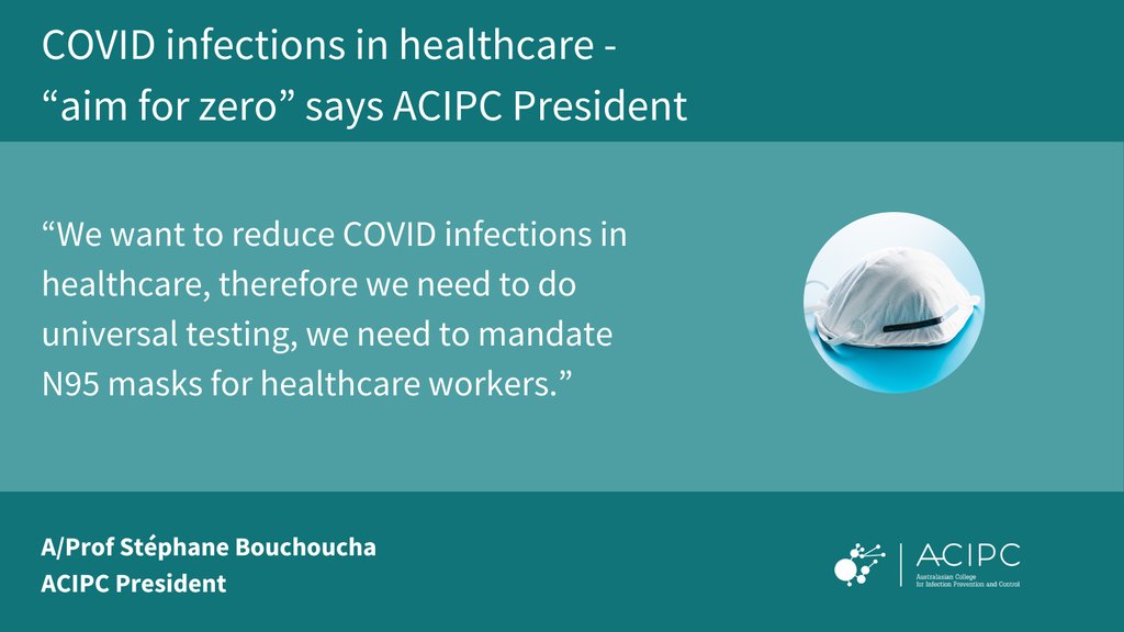 ACIPC President Stéphane Bouchoucha has called for greater consistency between health services in mandating N95 masks, amid concerns about the high number of patients catching COVID-19 in Victorian hospitals.

To read the full ABC News article, click here: abc.net.au/news/2024-05-0…