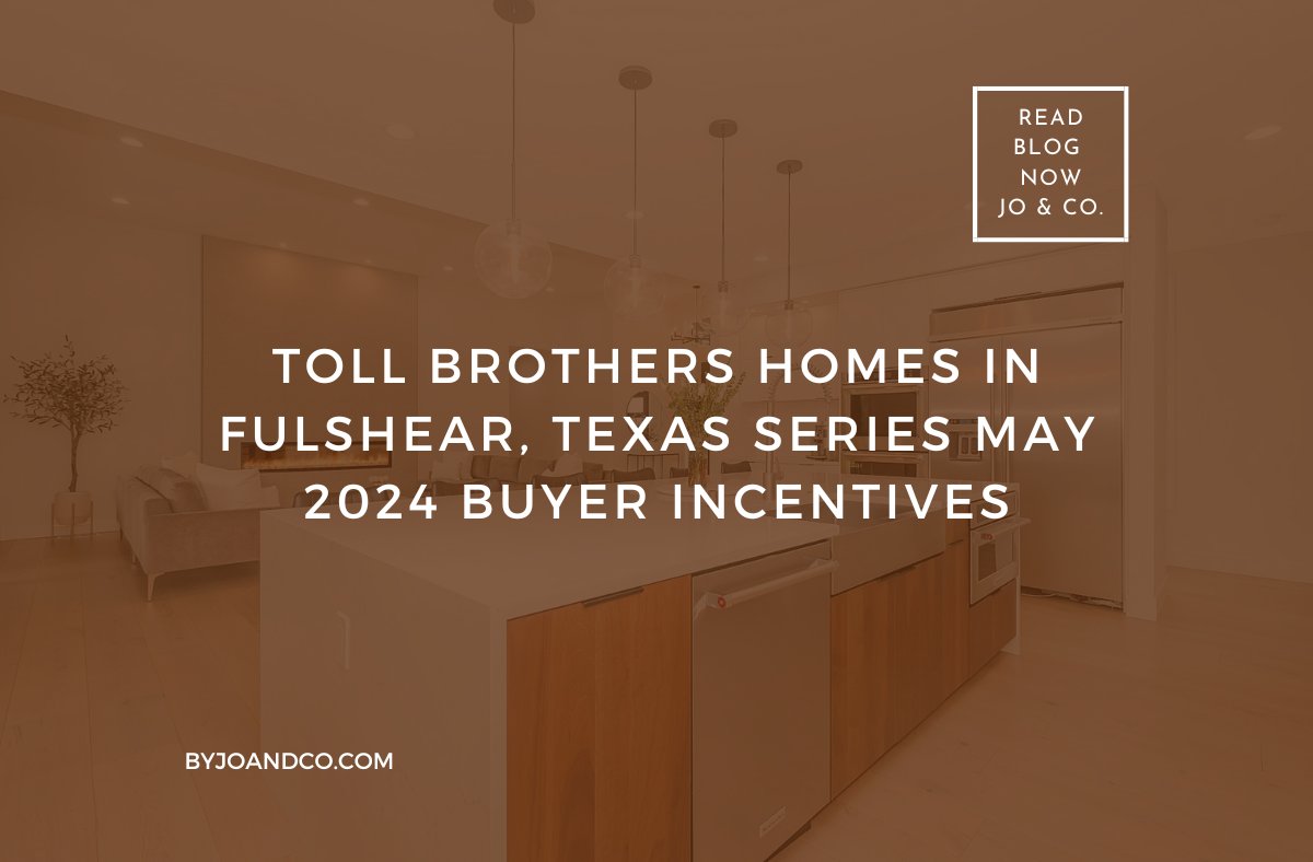 Hi friend! Dreaming of your very own place in Fulshear, Texas? 🏡 We've got you covered! 👌

Toll Brothers Homes has some fantastic buyer incentives this May! 🌟 

Explore all the details in our blog! 🔗 byjoandco.com/2024/05/02/tol…

#TollBrothersHomes #Fulsheartx #buyerincentives