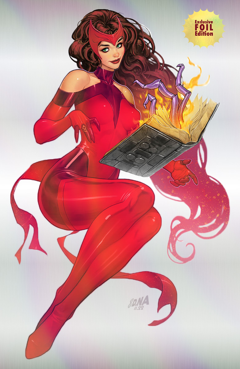 The Scarlet Witch Shines in Foil! ✨
by artist David Nakayama on a dazzling foil cover for Scarlet Witch #1!

Preorder start 5/8/2024 -  5 pm cst UnknownComicBooks.com or the Unknown Comics app
#ScarletWitch #Nakayama #ExclusiveVariant #UnknownComics