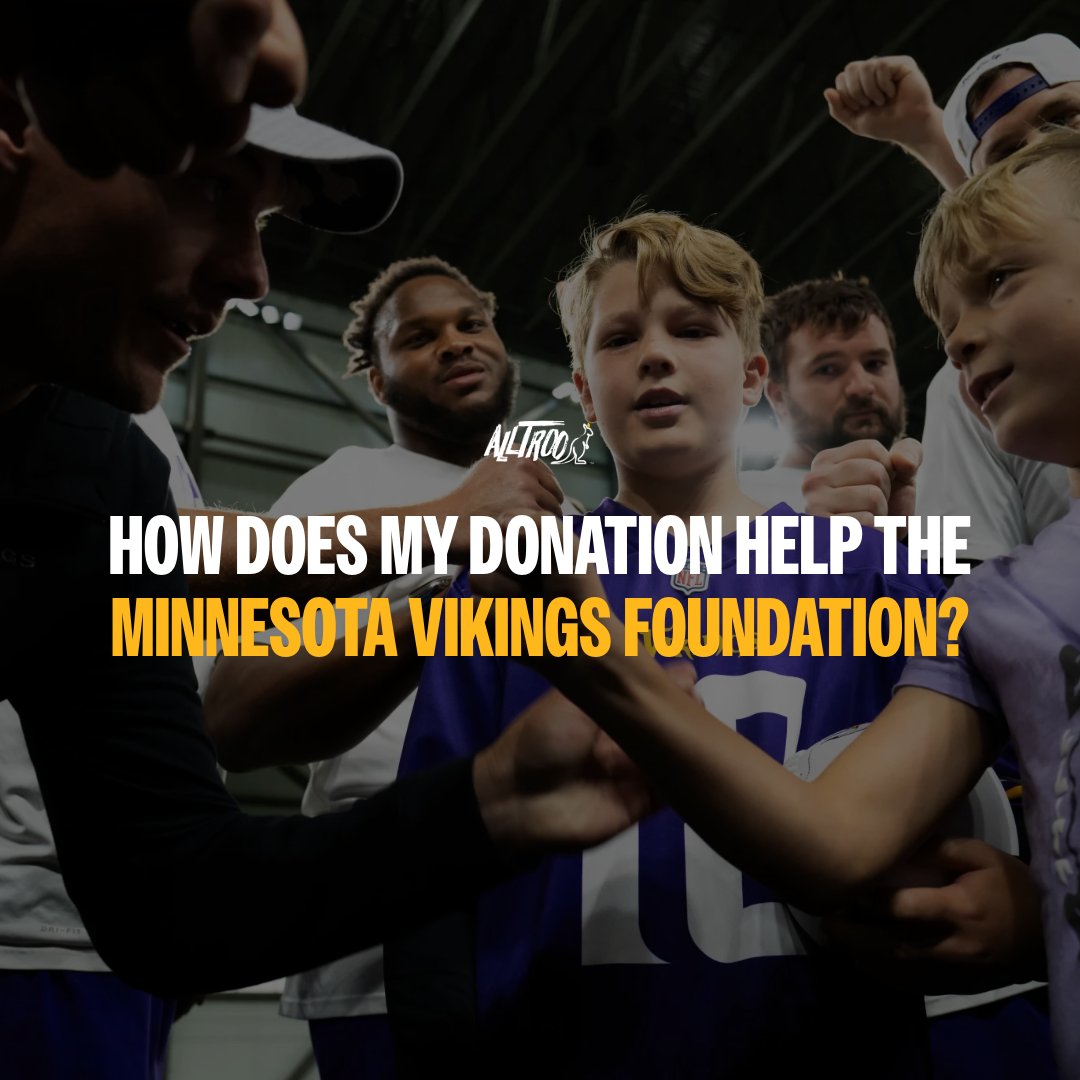 When you rally with the @vikingstable, you’re helping provide healthy meals and nutrition education to children in the Twin Cities area. They have organized projects that have helped tackle the meal gap that exists in Minnesota communities. Support at alltroo.com/vikings